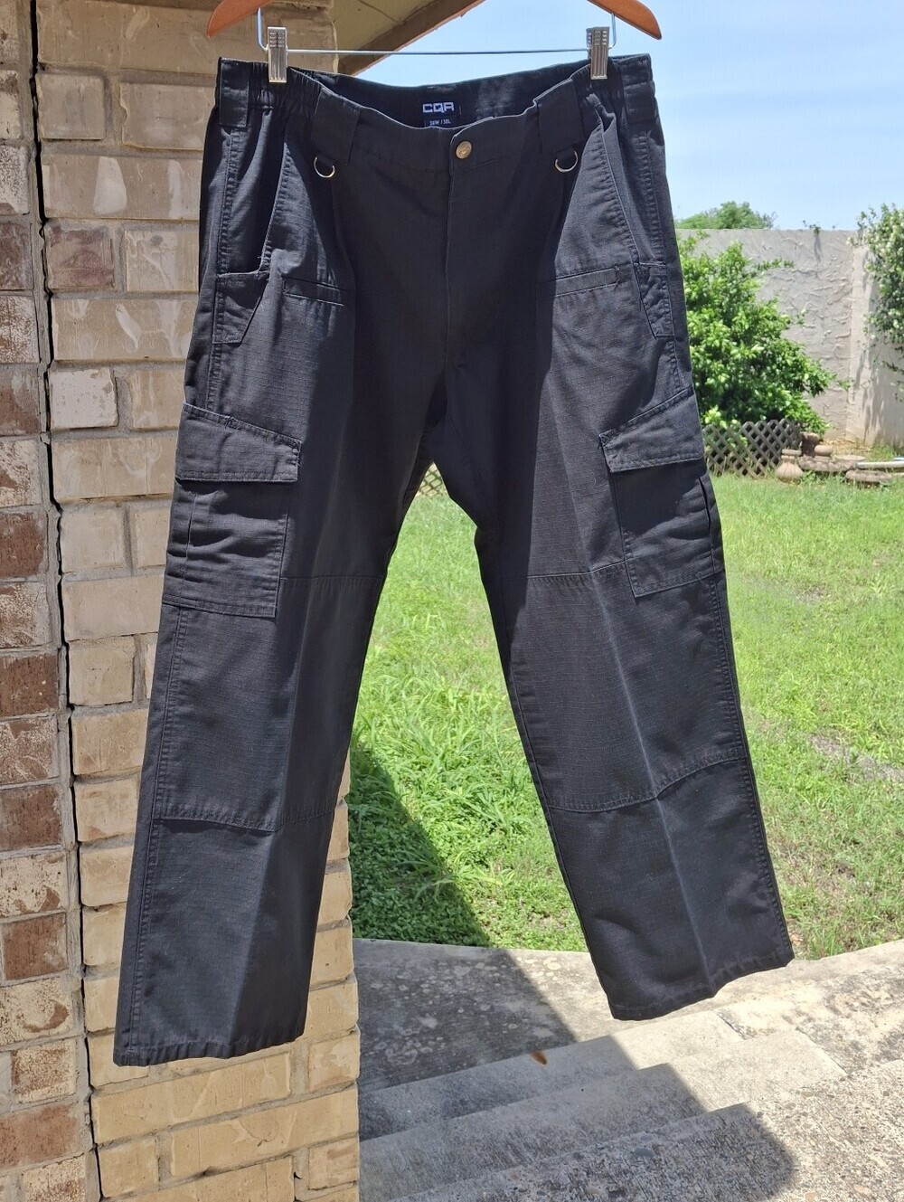 CQR Tlp-104 Lightweight Ripstop EDC Tactical Black Cargo Pants Men 36w X 30l - Picture 6 of 14